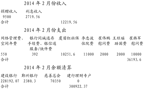 2014��2�·���֧�������嵥