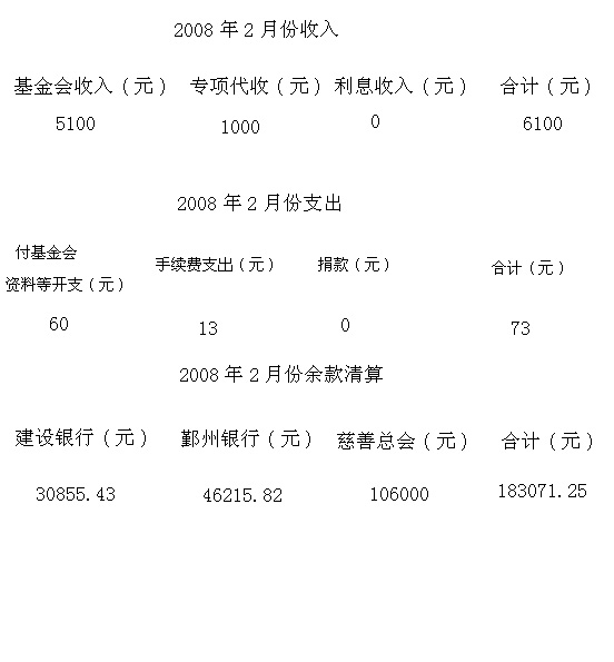 2008��2�·���֧�������嵥